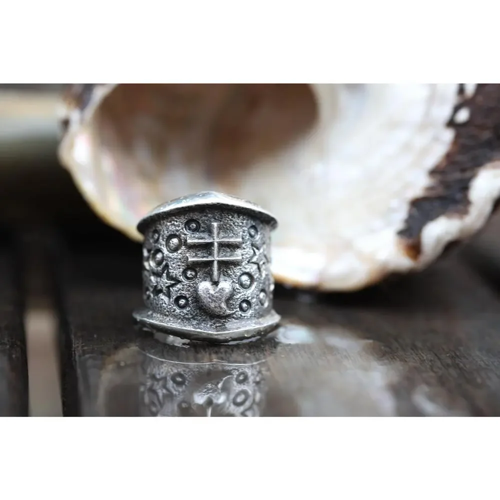 Kevin Yazzie Navajo | Tufa Cast Pueblo Cross Ring Size 8 | Native American